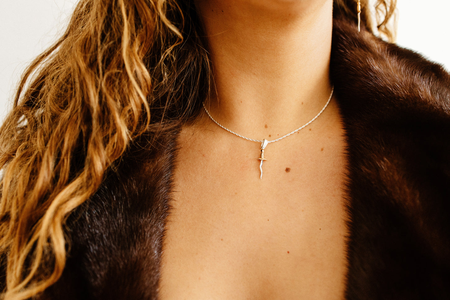 Silver Dagger Necklace