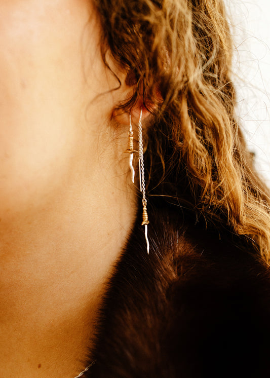 Silver Dagger Earrings