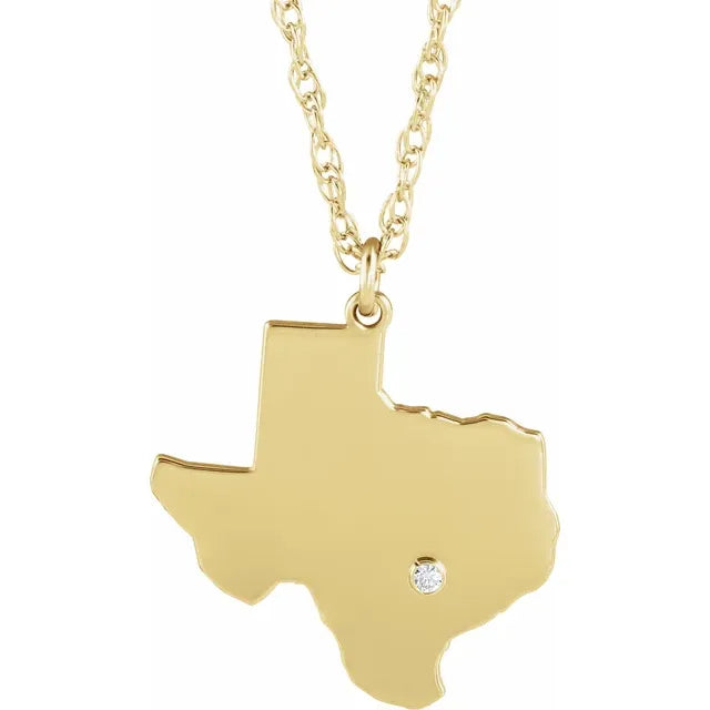 Custom Natural Diamond Accent City Necklace