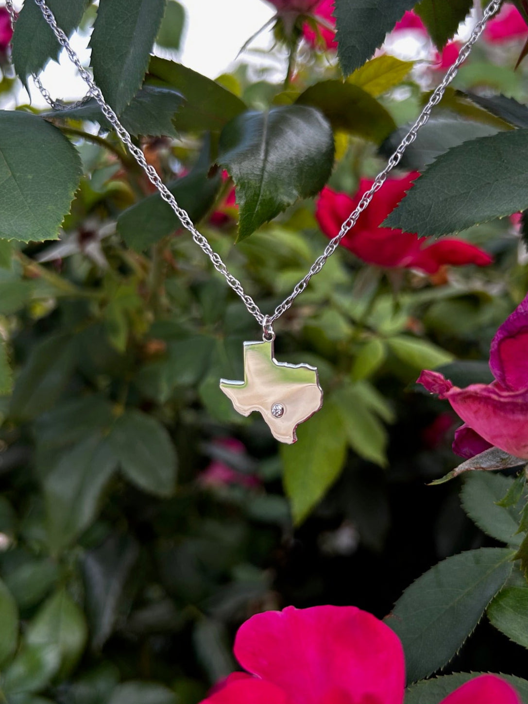 Custom Natural Diamond Accent City Necklace