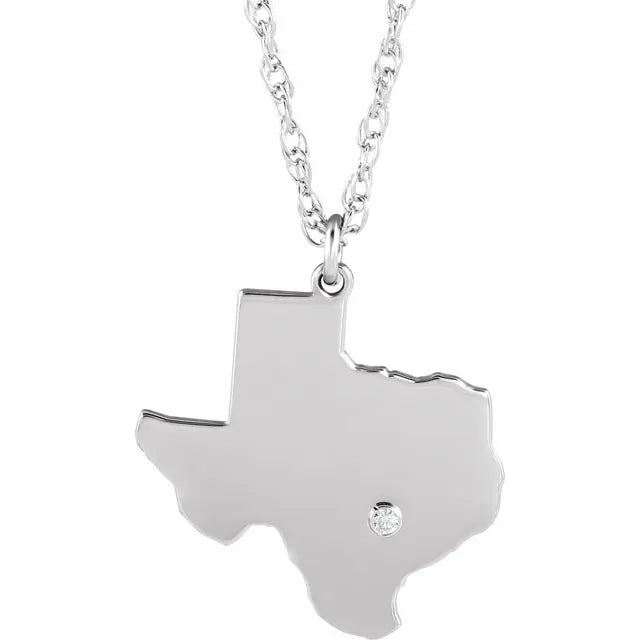 Custom Natural Diamond Accent City Necklace
